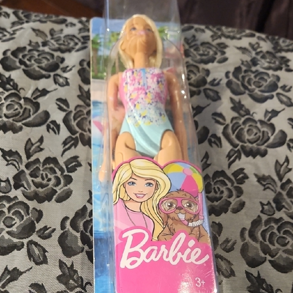 Barbie Doll with Floral Swimsuit